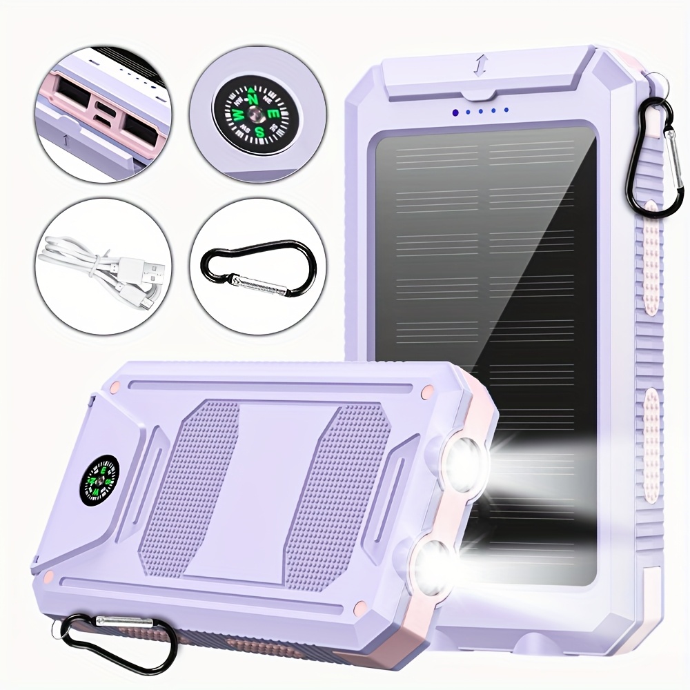 solar charger 40000mah solar charger power bank portable - Temu