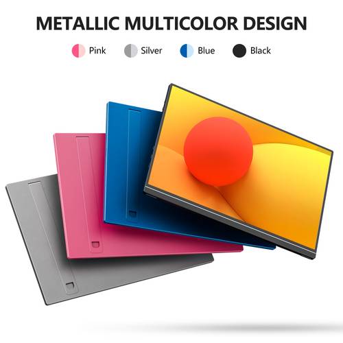 16Inch Portable Monitor for Laptop, 1920X1200P FHD IPS 16:10 External Display, 100% Srgb Aluminum Stand, Usb-C/Mini HDTV, Use for PC, Phone, Office