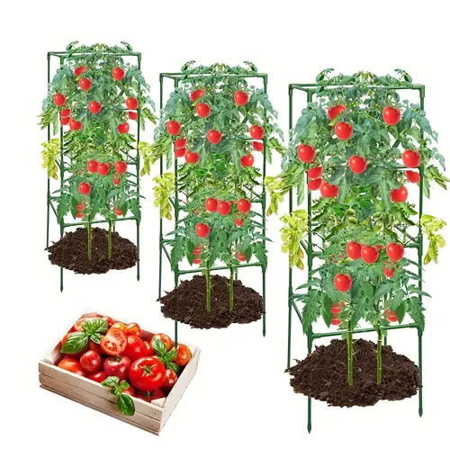 garden trellis for tomatoes beans multi size 52 58 heavy duty plastic plant support durable green lattice structure with easy assembly ideal for raised beds outdoor gardening outdoor gardening aid grid structure design durable plastic construction garden trellis for climbing plants