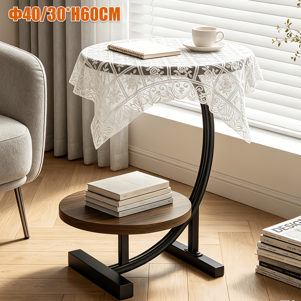 Image of 2-tier Sofa Side Table - -saving . Suitable For Placing Coffee And Snacks. Furniture For The Living Room And Bedside In The Bedroom, Minimalist Nordic Style Furniture