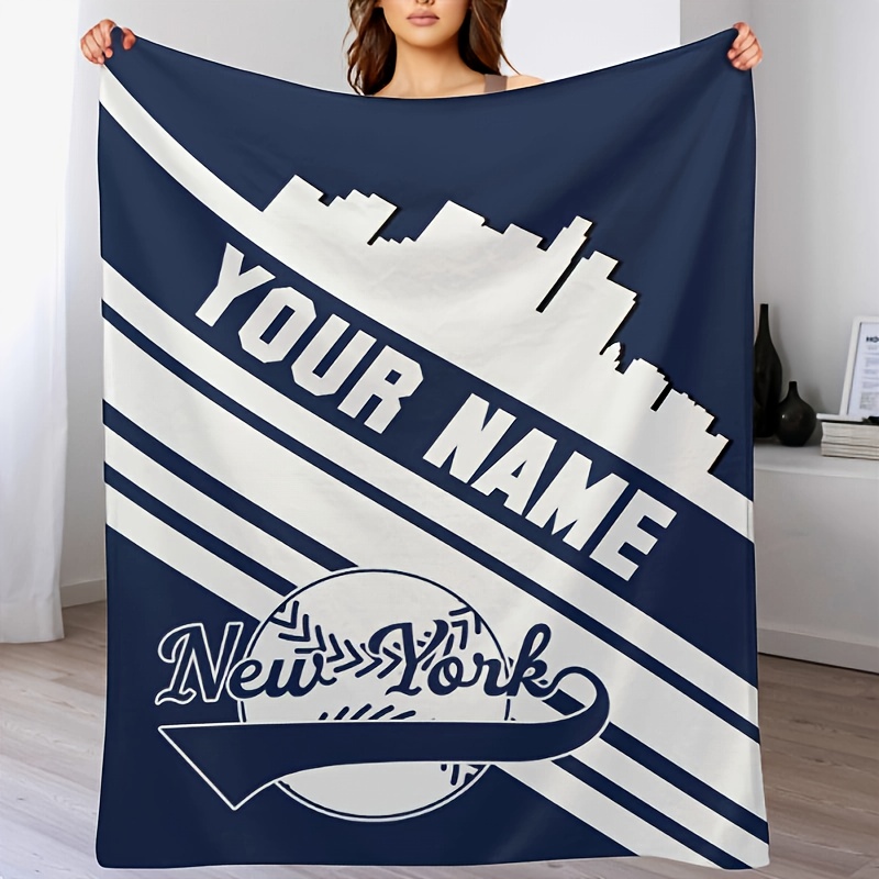 

Customizable New Baseball Fleece Throw Blanket, Cozy Polyester, Sofa, Bed, Couch - Ideal Gift For Sports Fans - Multiple Sizes