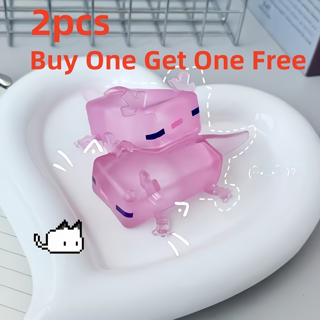 TEMU [ Free]2pcs Axolotl Toy, Cute Salamander Squeeze Toy, Soft & Kawaii Toy - Soft, Squeezable And Stretchable, Popular Party Toy Gift Supplies,