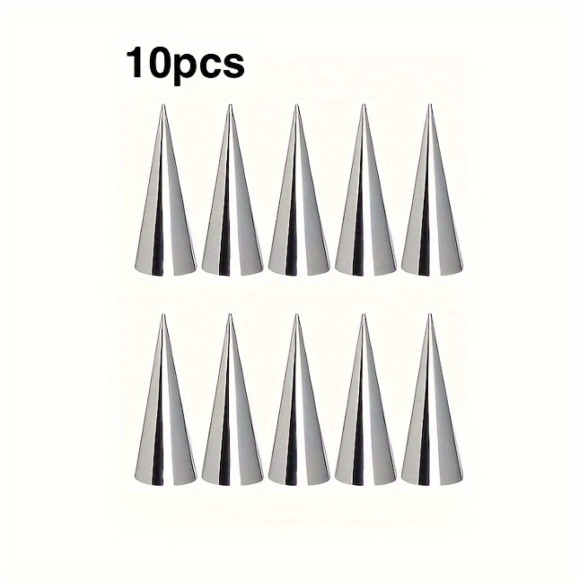 8pcs 10pcs stainless steel conical pastry molds suitable for croissants spiral bread   and ice cream essential kitchen baking tools molds used for baking pie molds details 8