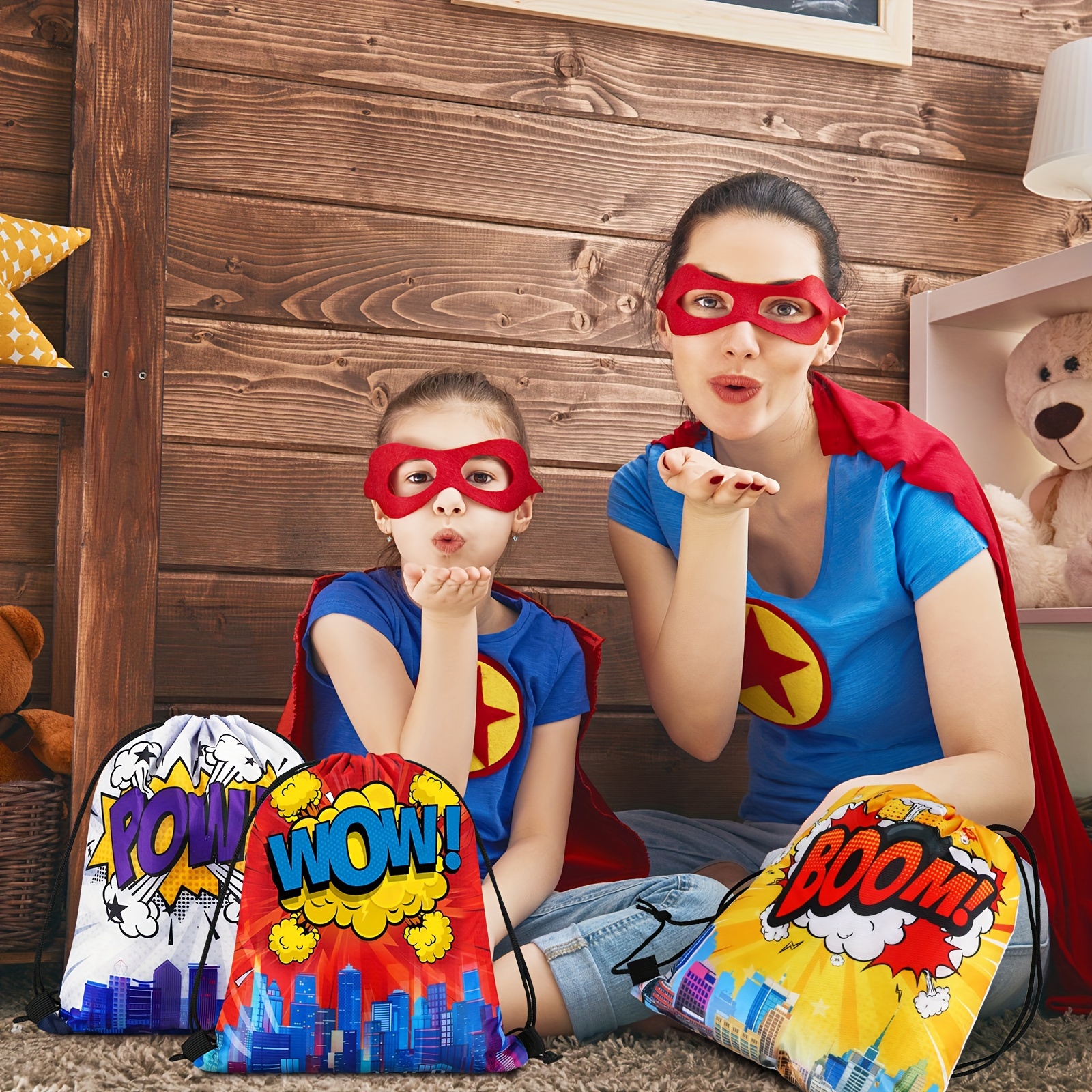 Aazon.co: Kajaia Hero Party Favors Bags Coic Heroes Drawstring Bag...