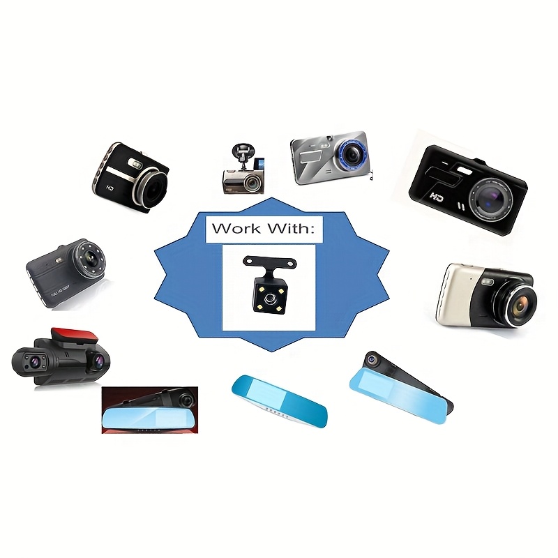 the   5 5 meter extension cord with a reversing camera for   cart provides clear night vision recording for the vehicles dash cam Product details 3