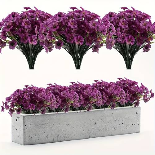 20 bundles of uv resistant artificial vibrant purple yellow red and white