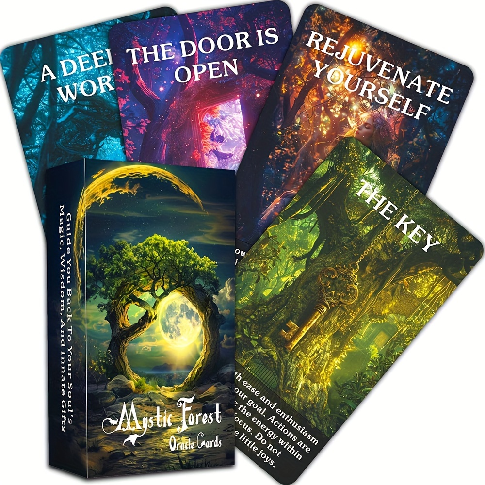 Mystic Enchanted Forest Oracle Cards, Mystical Guidance and Inspiration from Nature's Magical Realm, Oracle Cards for Beginners, Tarot Cards