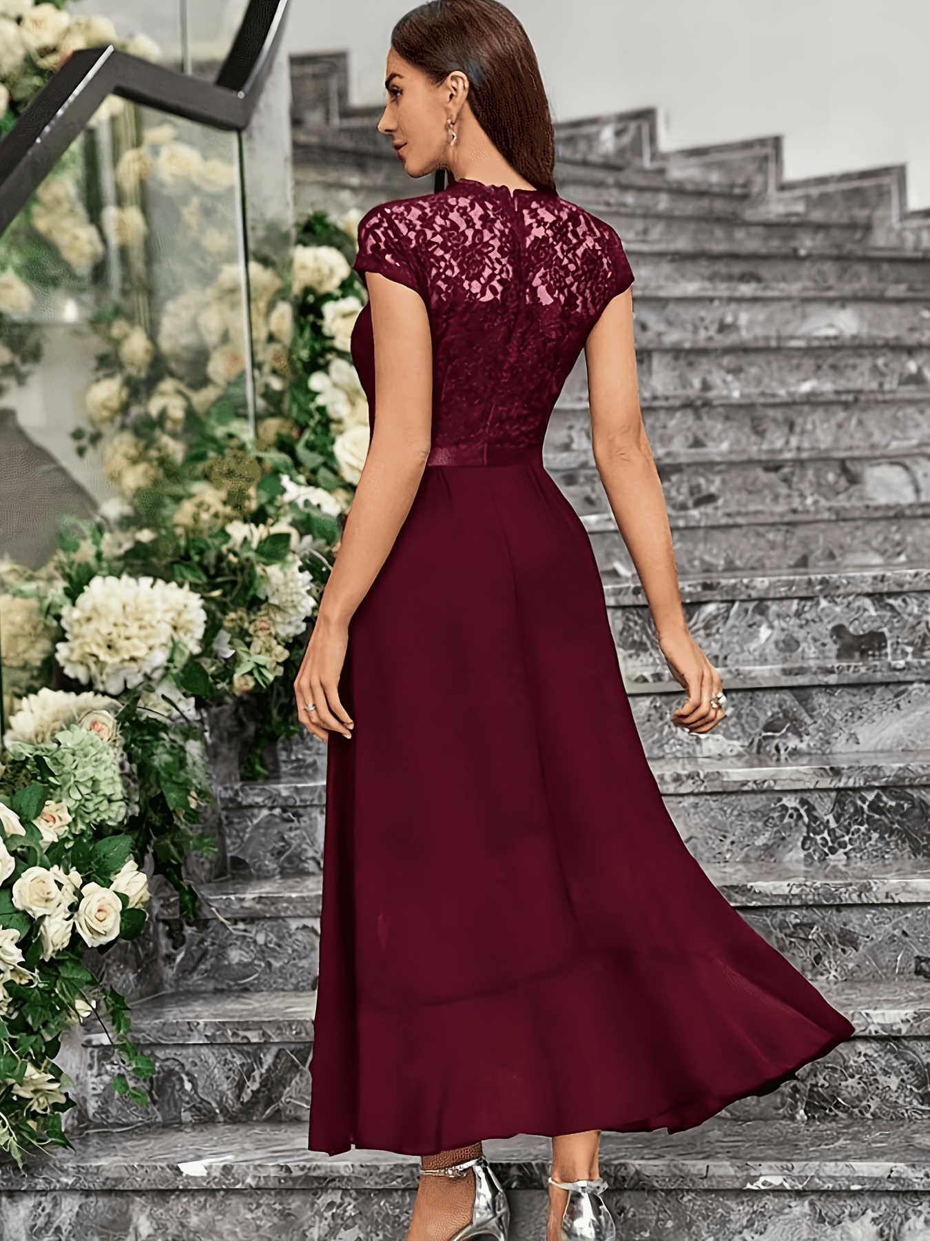 european bridesmaid dresses Chiffon Off the Shoulder Dusty Rose Pleated Bridesmaid Dress – FancyVestido main image 1