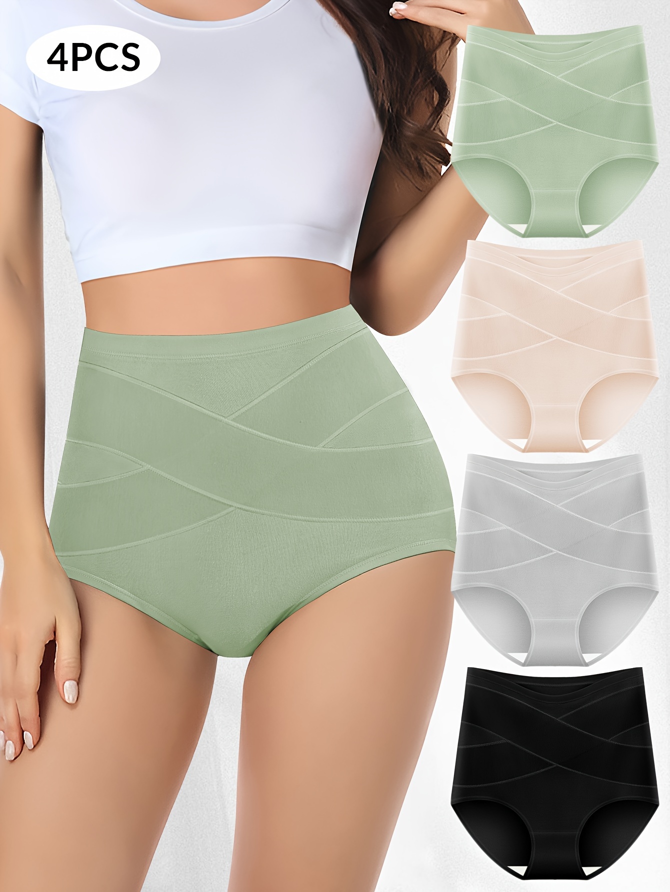 Seamless Underwear for Women Women High Waist Belly Sexy Lace Seamless Hip  Lift Breathable Triangle Cotton Briefs, A, Medium : : Clothing,  Shoes & Accessories