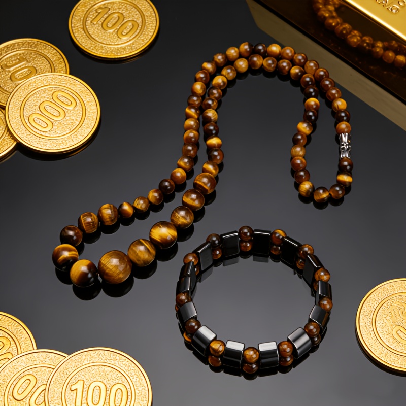 TEMU 2 pezzi Braccialetto Collana Boho Protezione - Attrae , Design Unisex, per degli Insegnanti, la Stagione di Laurea e da Indossare Tutto l',