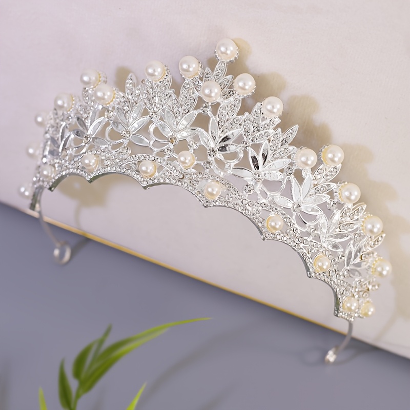 TEMU Coiffe de mariée couronne 2026, de mariée, coiffe de princesse de mariée, haut de gamme, accessoire d'anniversaire éthéré pour adultes