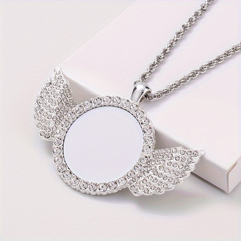TEMU Customizable Men's Fashion Necklace With Winged Pendant & Accents - Alloy, Golden-tone, Birthday, Christmas Gifts & Casual Attire - Surprise Your Boyfriend, Husband, Dad With A Unique Gift Box