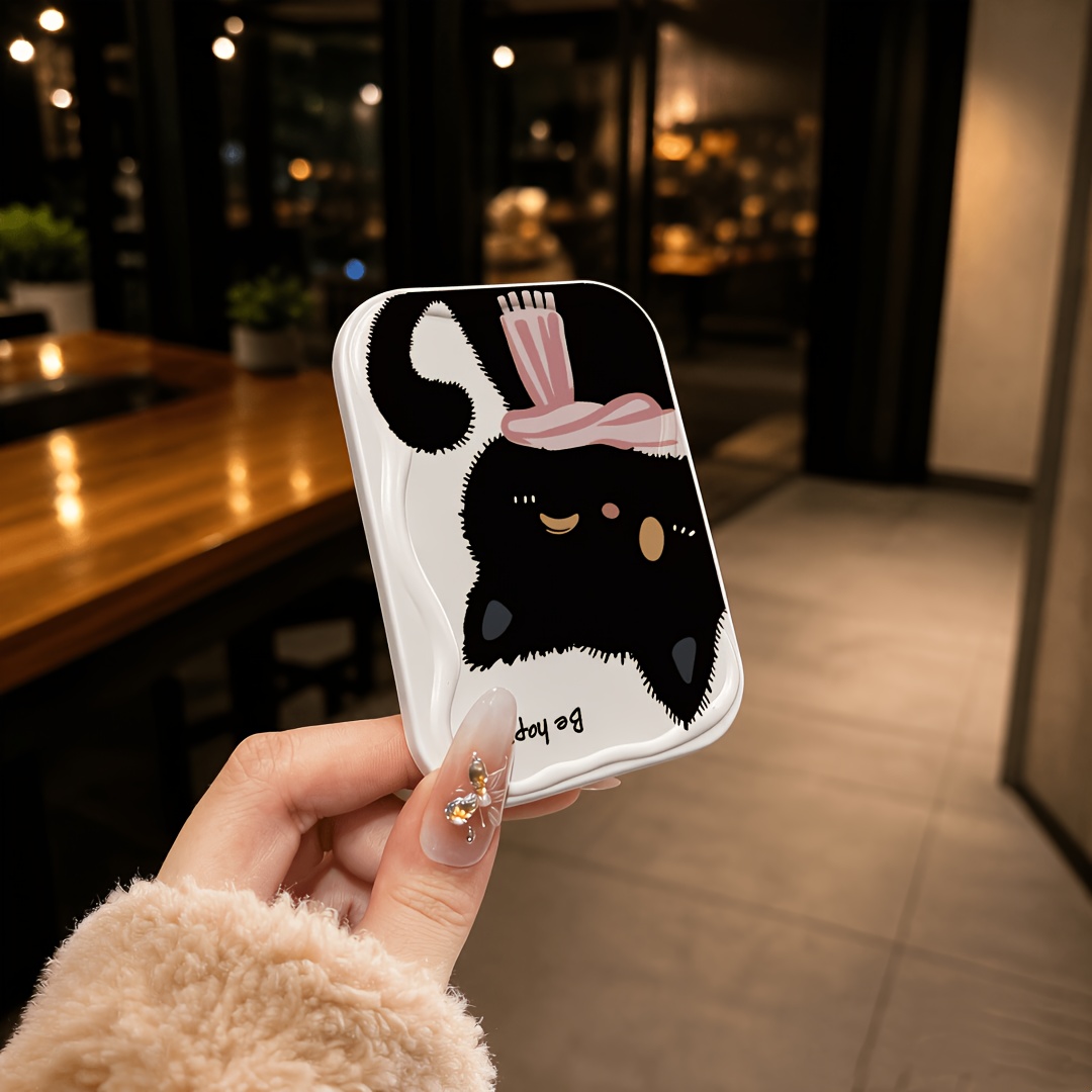 Cat Folding Makeup Mirror, Portable Mini Handheld Design