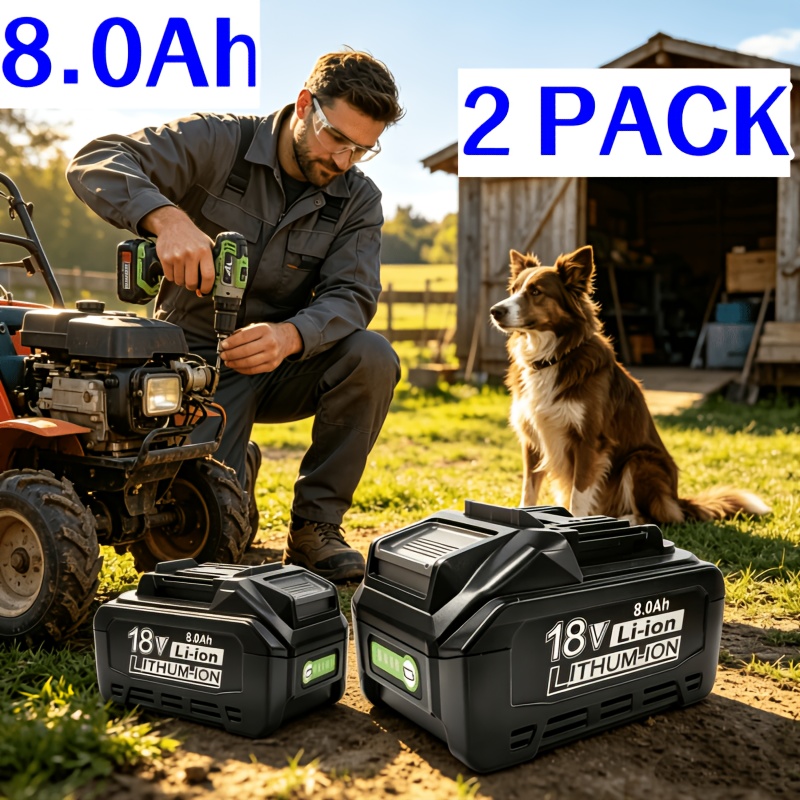 Image of 8.0ah 18v Replacement For 18v Battery Bl1860b Compatible With Battery 18 Volts Bl1860 Bl1820 1830b 1840b 1850b Power Tools Lithium