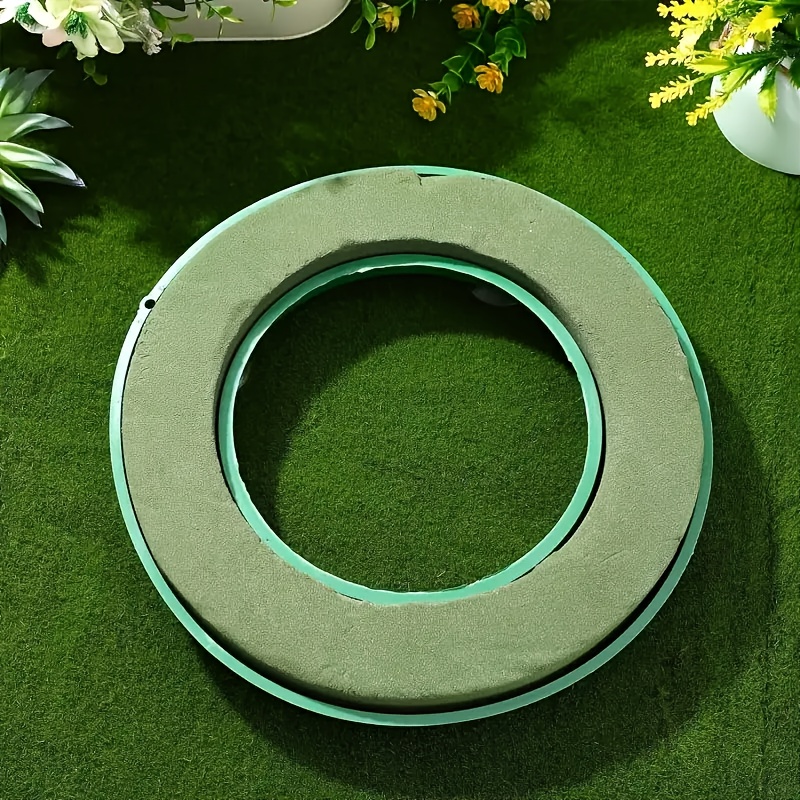1 2pcs round wedding car head decoration foam ring with suction cup flower arransynthetic gemstoneent accessory for home and marriage ceremony