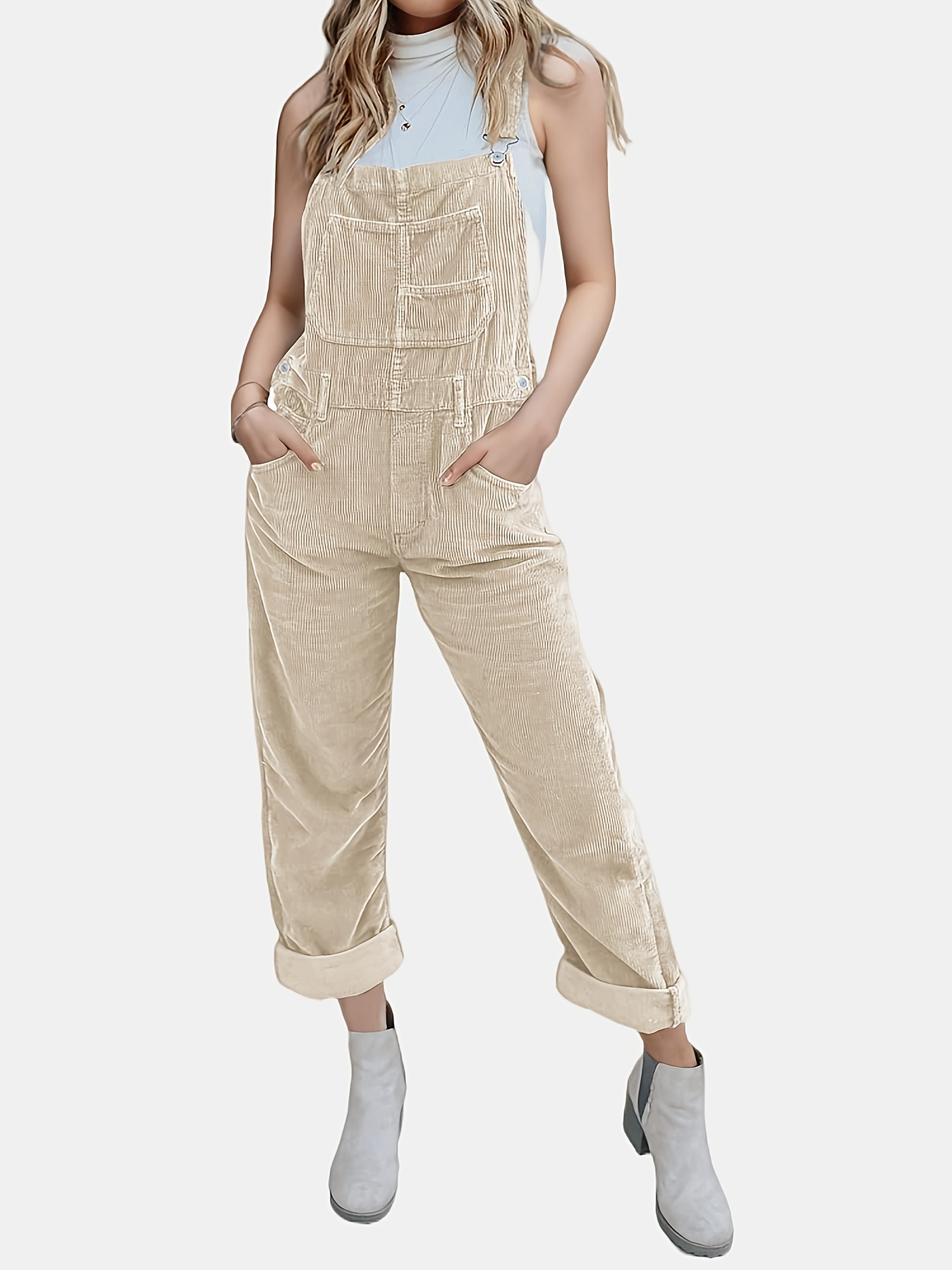 womens corduroy short overalls romper jumpsuit adjustable Temu