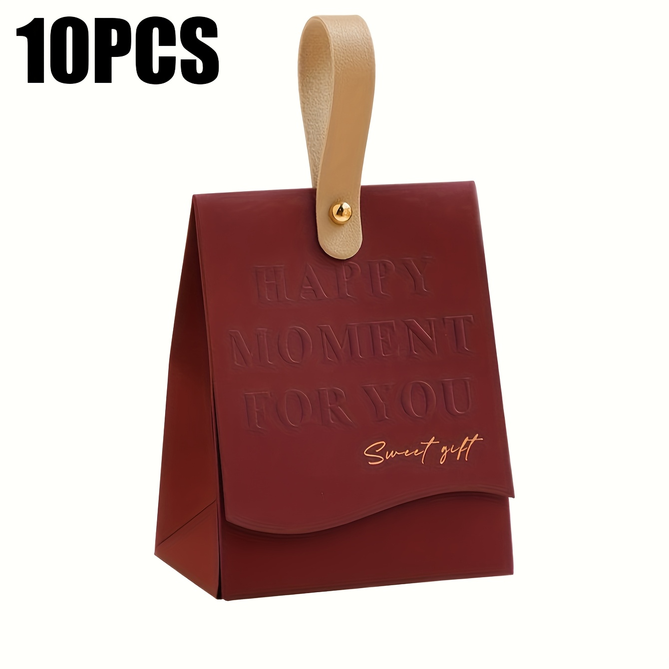 E-shop Geschenk für Sie/Ihn 5/10 Stück Kreative Hand-Geschenkbox Premium-Leder Handheld-Bonbon--Hochzeits-Geschenkbox