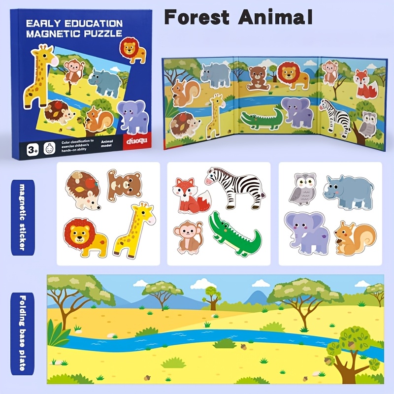 Fun Magnetic Sticker Cognitive Magic Book for Kids