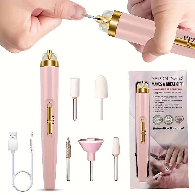 

Usb Rechargeable - Portable & , Oil-free & Strips For Gel, , Pedicure & Polishing - For Use