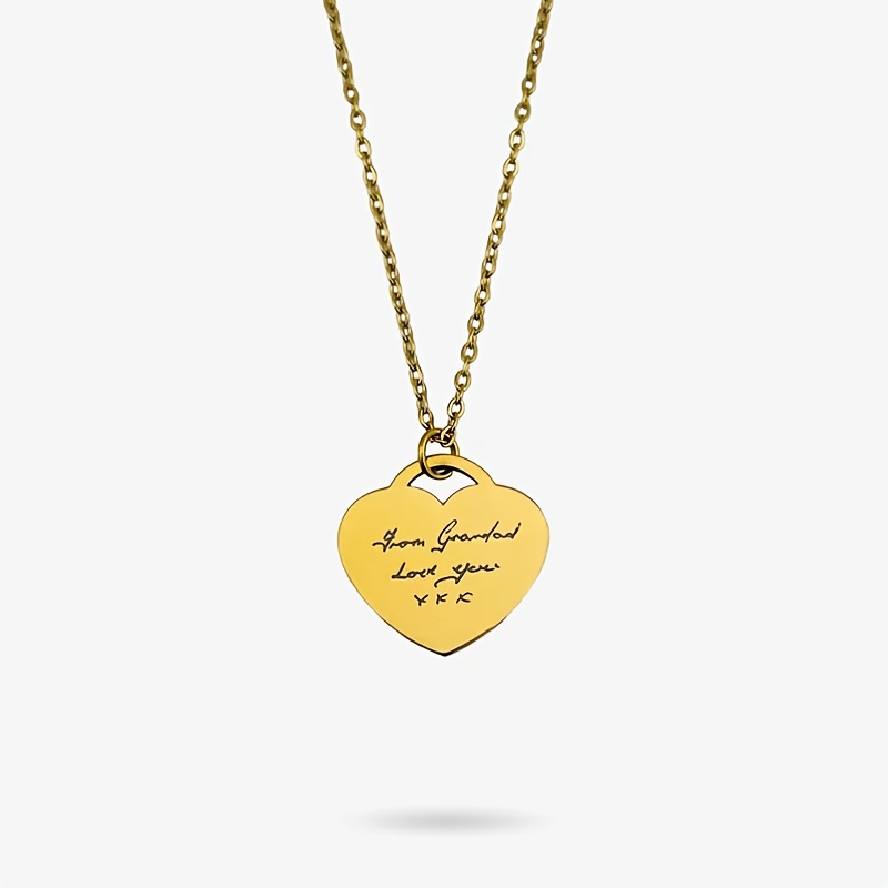 E-shop [Individuell] Personalisierte modische herzförmige Liebes-Anhänger-Halskette, Muttertagsgeschenk, Damen-Anhänger als Liebesgeschenk für Paare