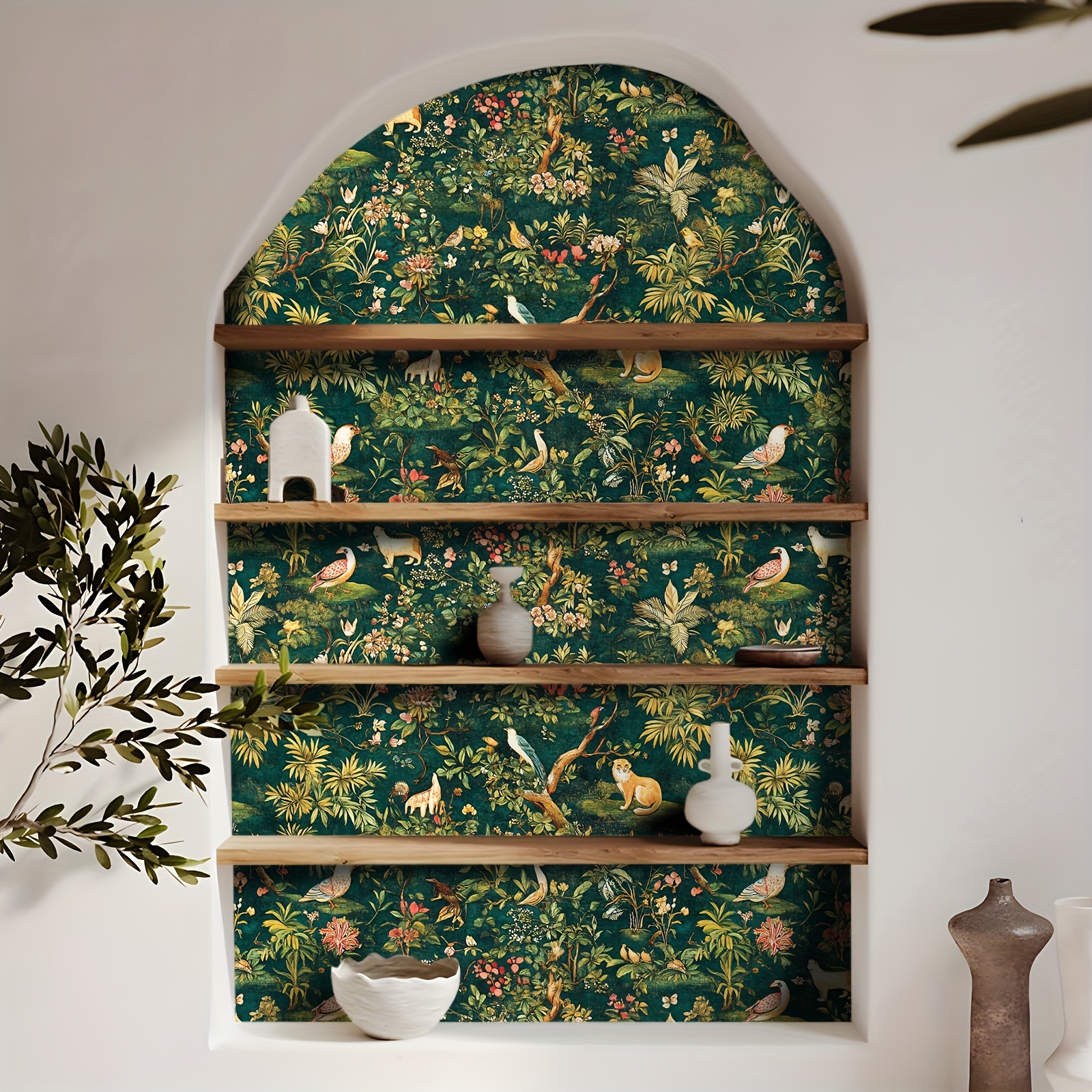 NKDYVB Kontaktpapier Ölgemälde Blumen Design - Selbstklebend & Entfernbar - 45x300cm