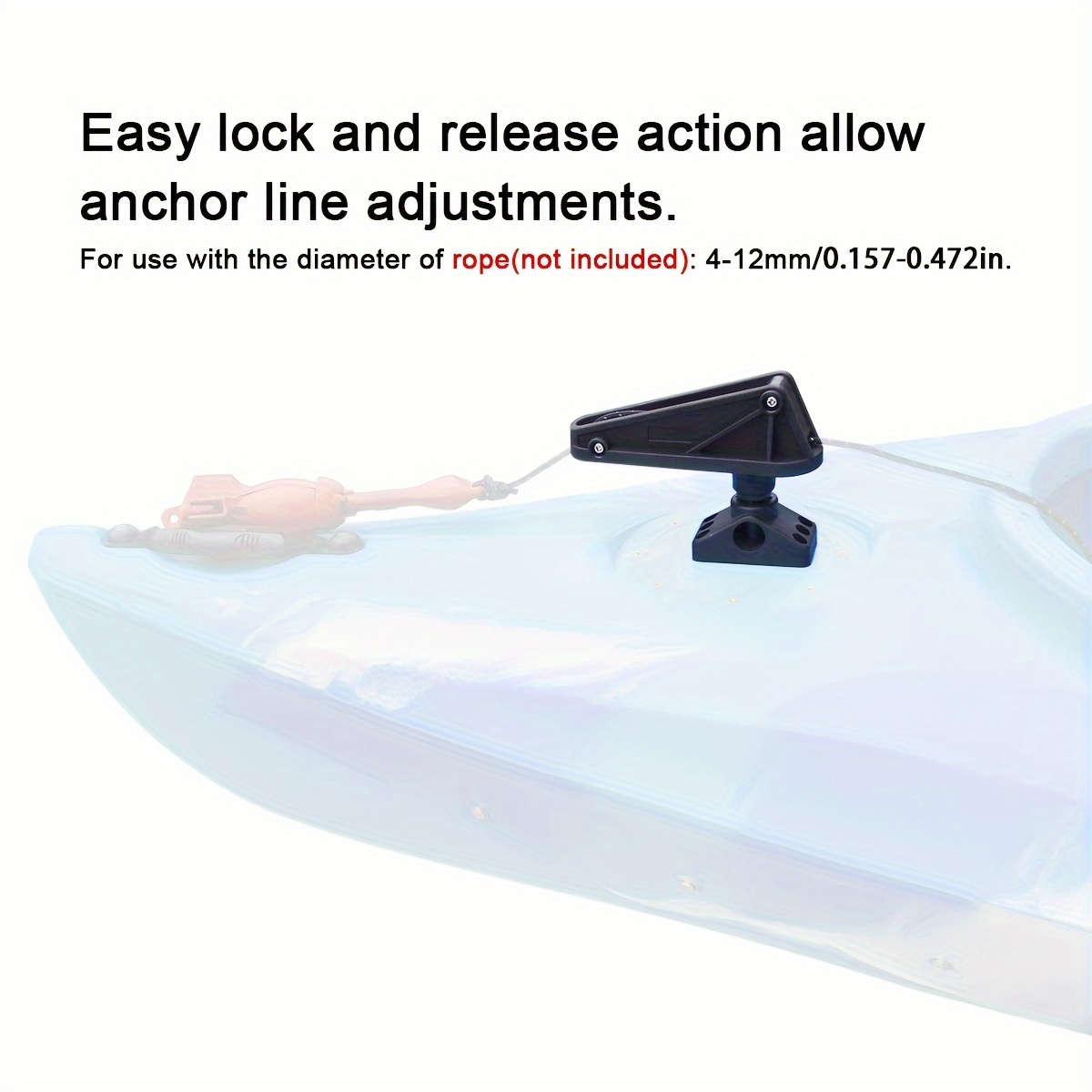 Kayak Anchor Lock With Quick Release System, Side Deck Mount, For Secure  Anchoring