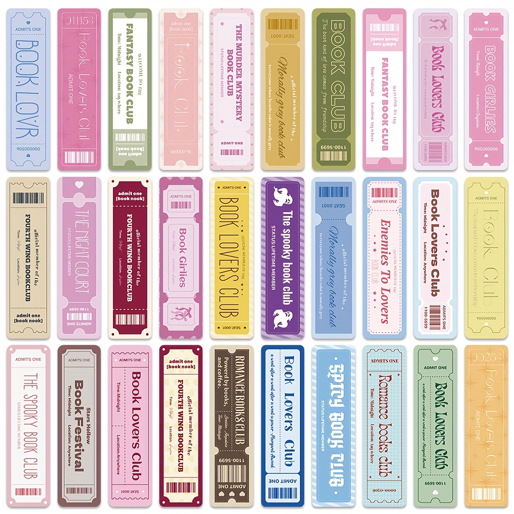30cs Cute Bookmarks Set Funny Bookmark Sets For Women Bookish Page Markers Book Clubs Lovers Anti Social Fantasy Club Readers Cards Additions Supplies Gifts