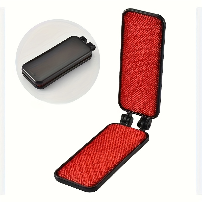 1pc Portable Foldable Double-sided Lint Remover Brush, Cleaning Brush For Clothes - Suitable For Home Sofa And Bedroom Tool