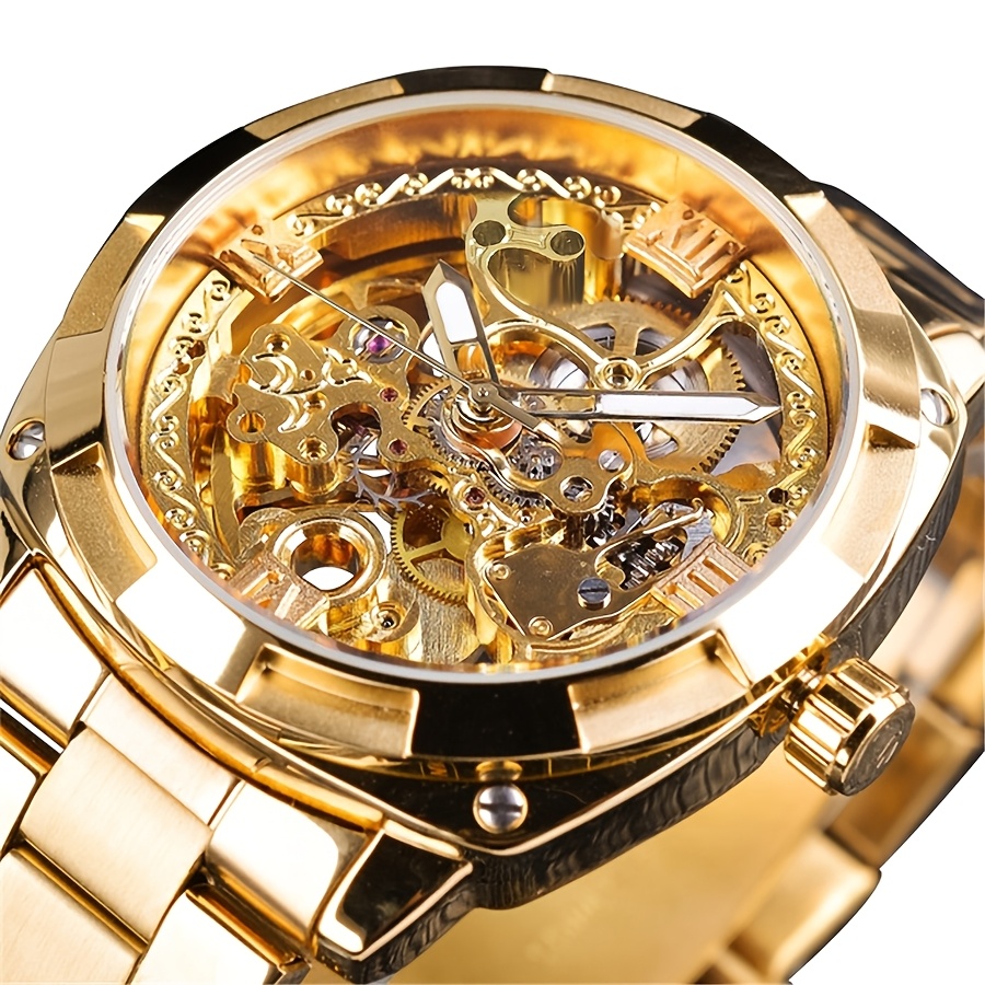 Mechanical Automatic Men's Watch, Stainless , Pointer Display, Round Case, Without Battery