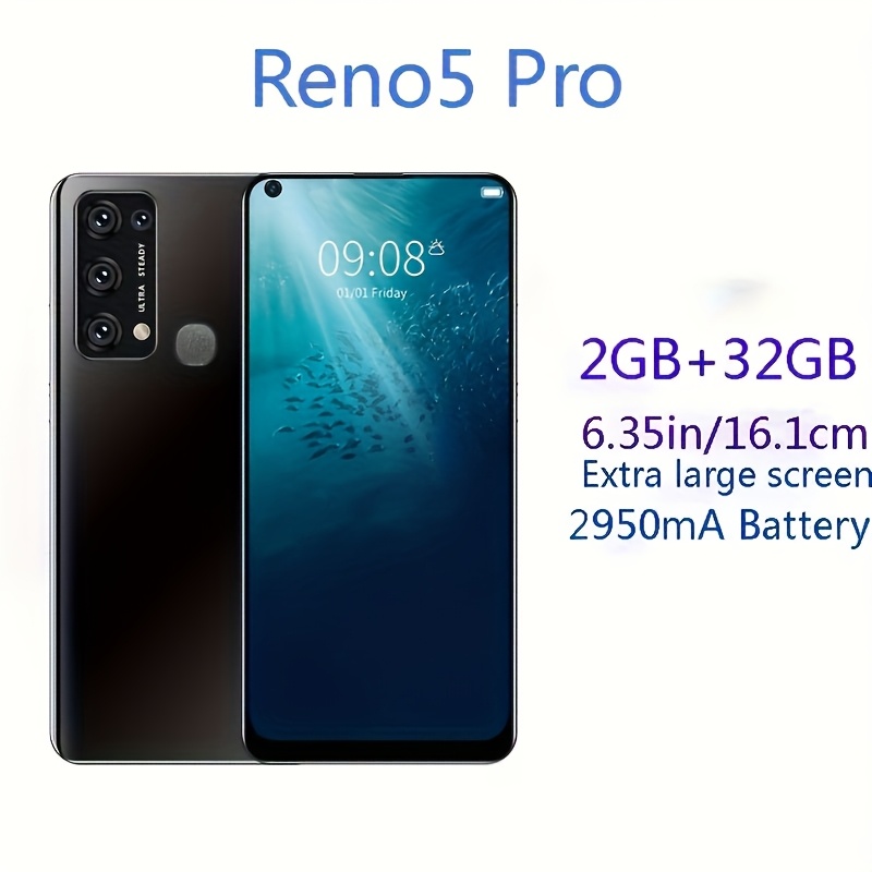 

Reno5pro Smartphone 2gb +32gbrom 6.35-inch Large Screen 2950mah Large Battery Phone Dual Standby Can Install A Memory Card Of 128gb