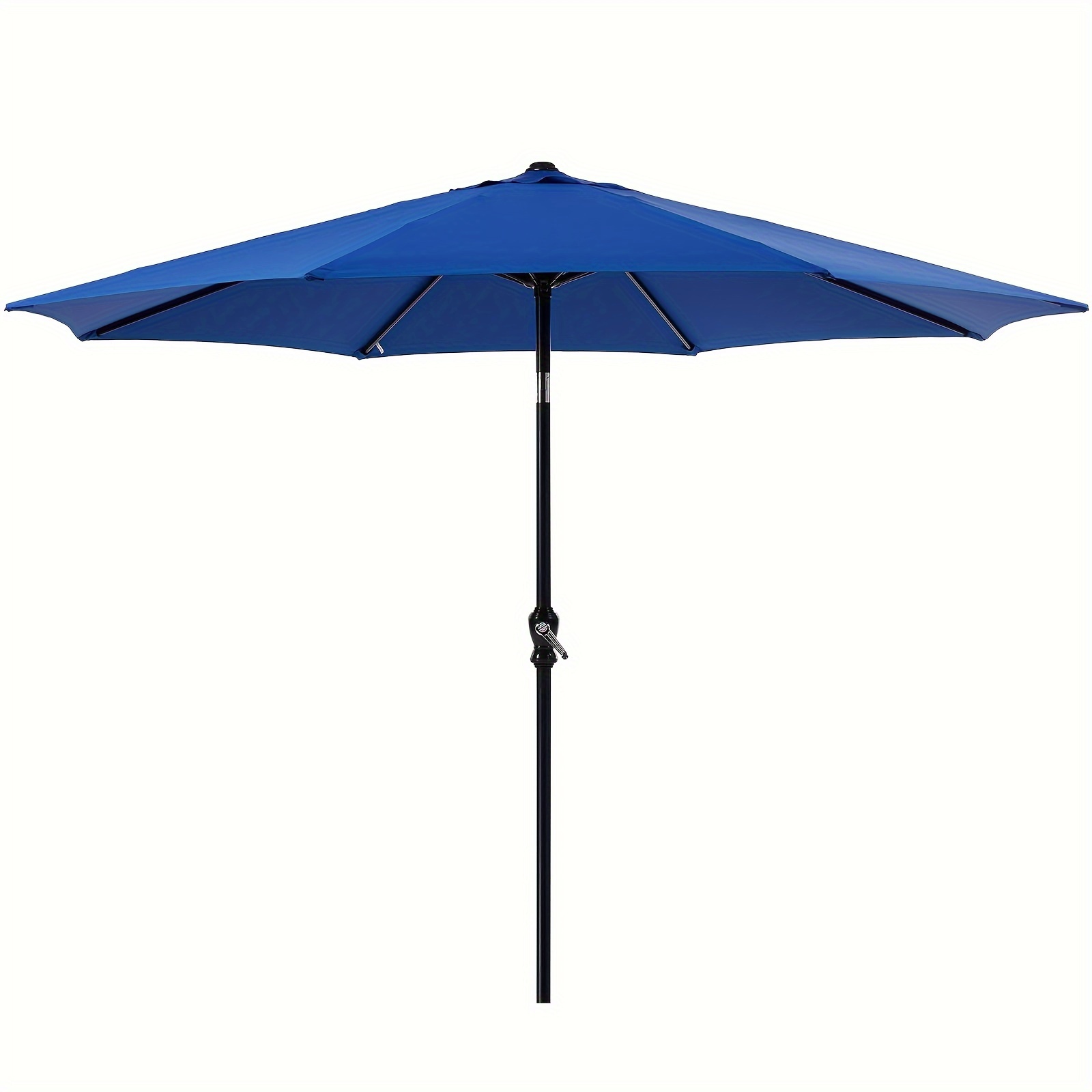 

9ft Outdoor Patio Umbrella With Push Button Tilt And Crank, Table Umbrella, 8 Sturdy Ribs Waterproof Pool Umbrella For Market, Terrace, Beach, Outdoor Restaurant