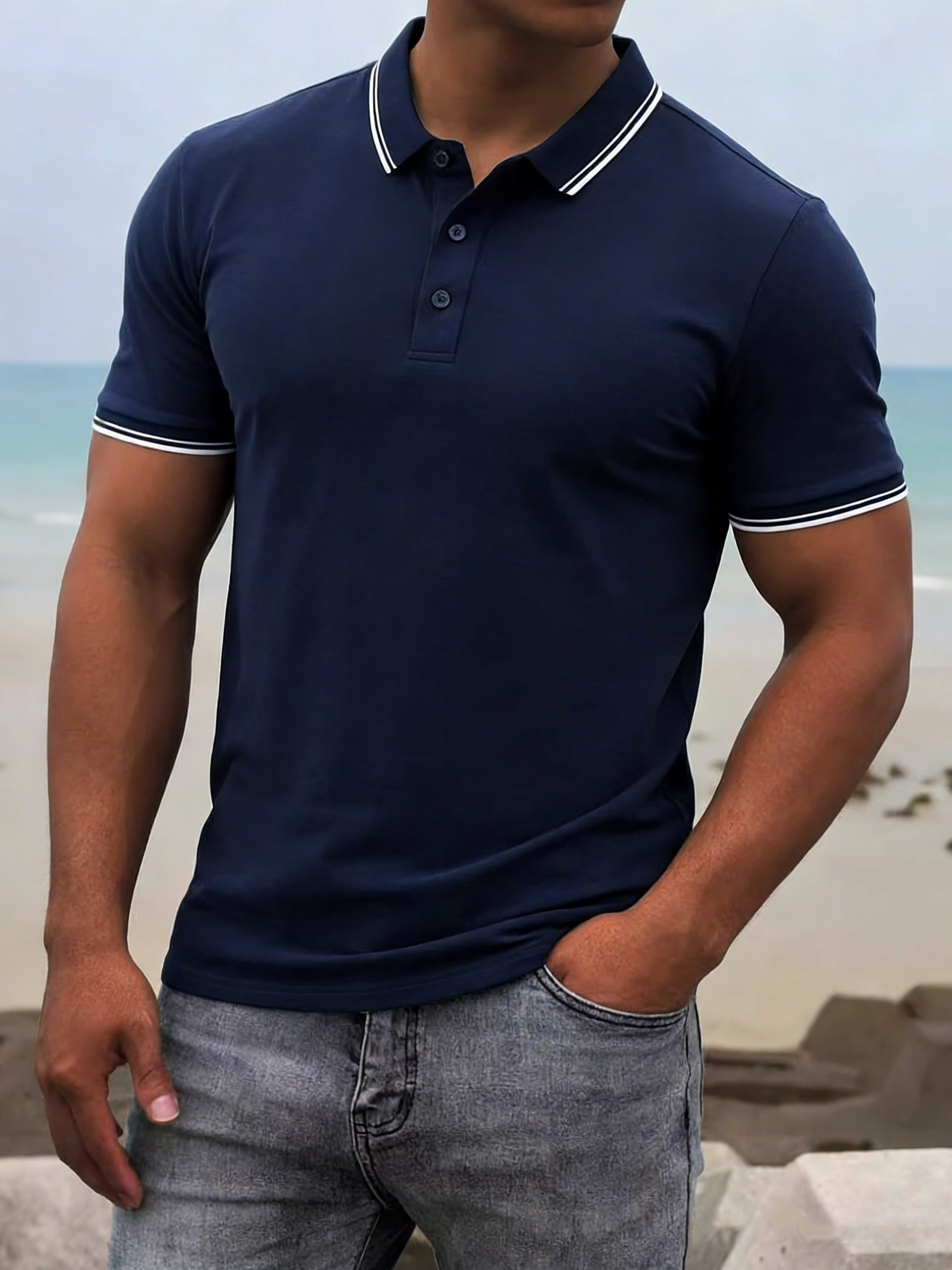 Men's Shirt Short Sleeve 2026 New Summer Lightweight Business T-Shirt Casual Collared Half-Sleeve