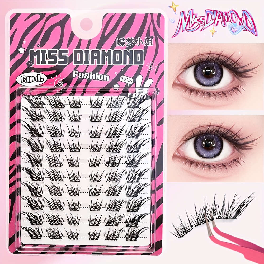 Image of Japan & Korea Special 60 Bundles Of Artificial Mink Fur, 3d , Easy To Apply To Eyes, Reusable, Instantly Enlarged, Segmented Design For Diy Options, You A Pair Of Big Eyes (fox)