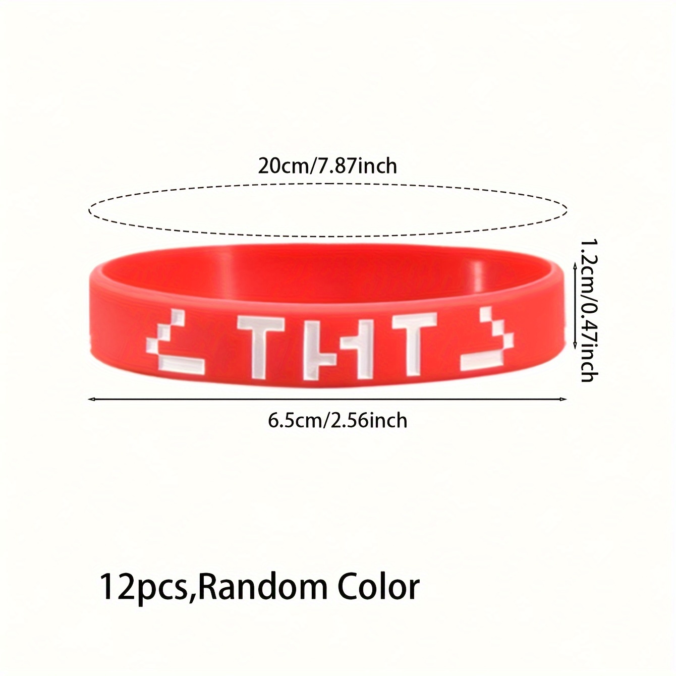 Image of Gift For Her/him 12pcs Mining-themed Party Set Featuring 24 Pixel-style Bracelets For Adults, Perfect For Gamer Birthday Celebrations. Most Sought-after, With Random Styles Included&halloween, School