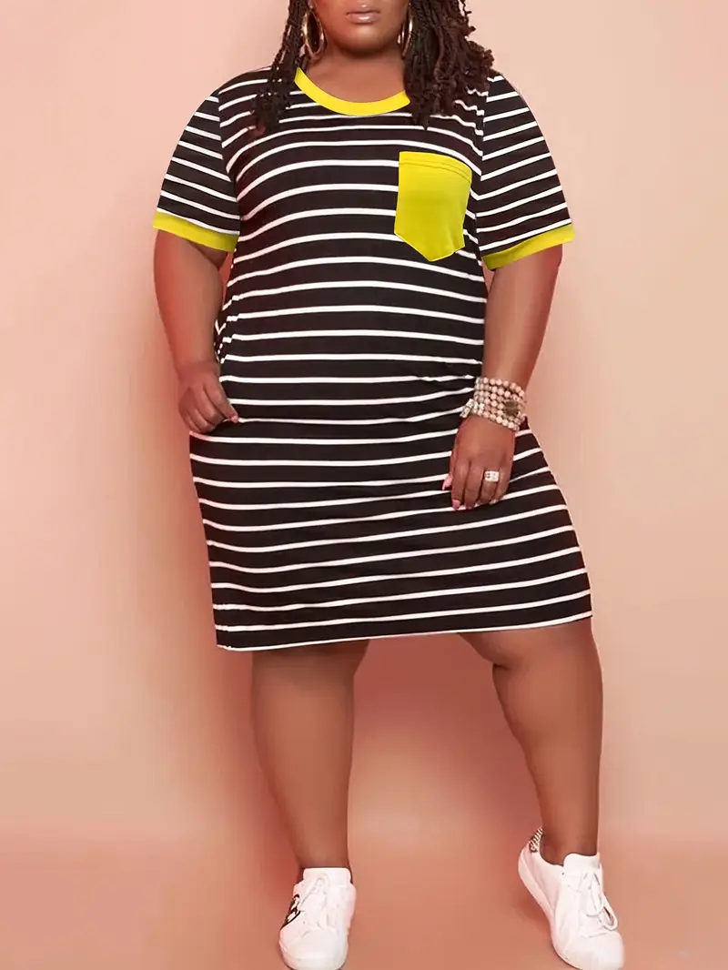 plus size striped shirt dress plus size plus size women contrast stripe print t shirt