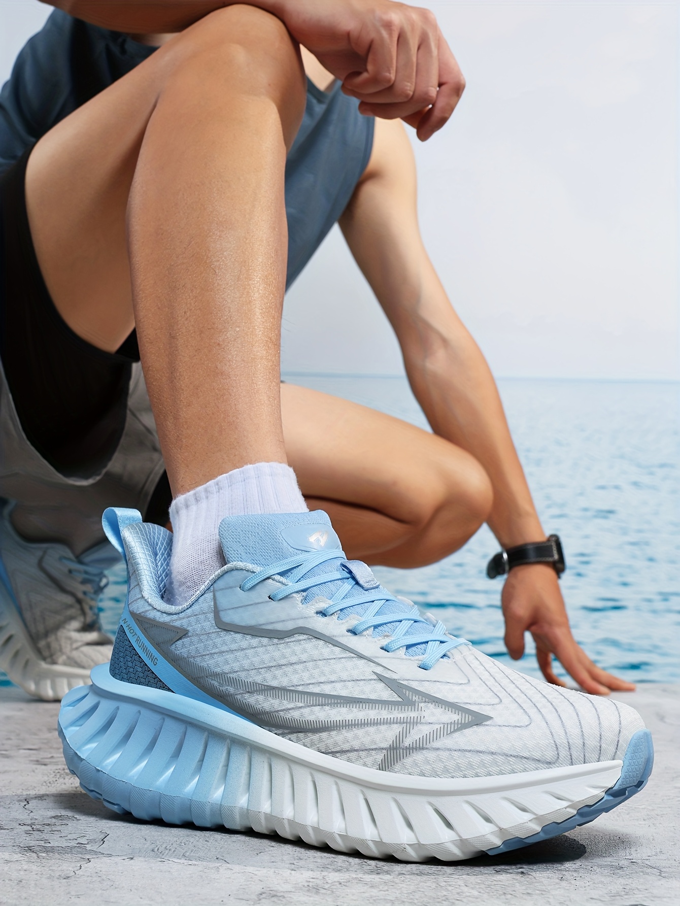 [sneakers] Men'S Outdoor Trail Running Shoes | Breathable, Lightweight, Shock-Absorbing, Low-Top Fabric with MD and TPR Sole | Casual, Sports Style, All-Season Use