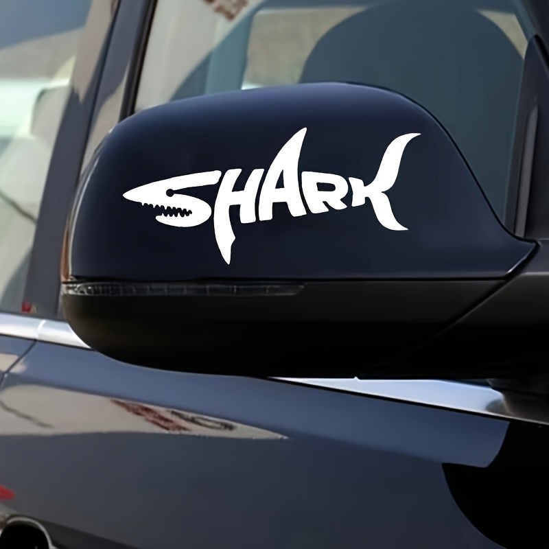 X AUTOHAUX Autocollant Argent Motif Requin décoratif Auto