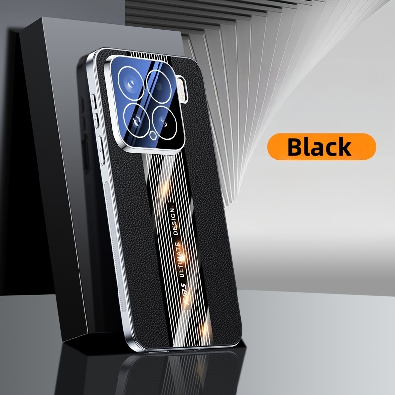 TEMU Phone Case - Fashionable Spliced Phone Case Suitable For Xiaomi Pro/15 Ultra/integrated Lens Film All-inclusive Protection, Back Panel Splicing