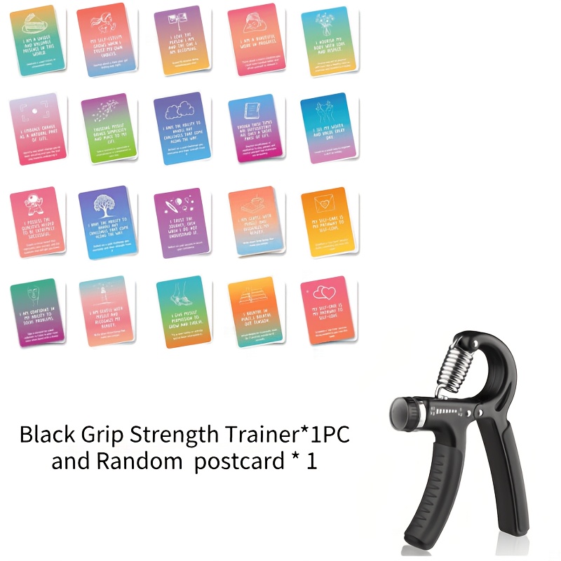 TEMU 1pc Grip Strength Trainer For Men Women Durable Material Fitness Equipment Perfect Gift For Sports Lovers And Random Postcard