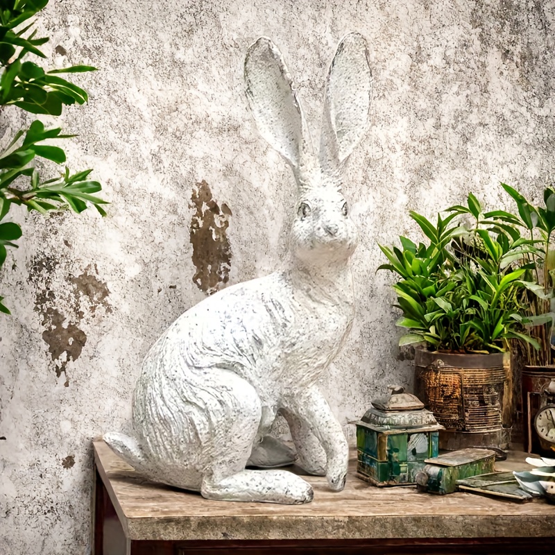 1pc Cute Shaped Ornament Home Decoration Simulation Rabbit Ornament