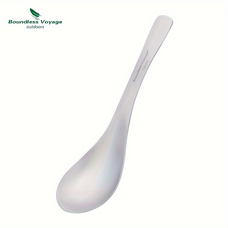 B& Titanium Outdoor Tableware Soup Spoon Camping Supplies Camping Spoon Rice Spoon Dinner Spoon Lightweight Portable Household Spoon