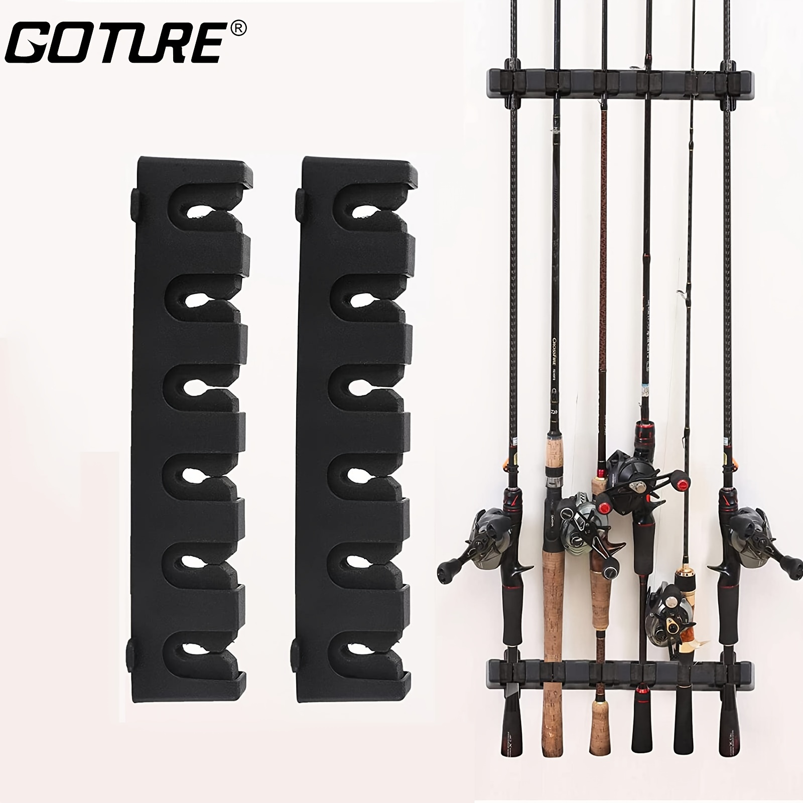  Ghosthorn Holds Up to 6 Rods Fishing Pole Rod Racks Wall or  Ceiling Mounted Fishing Pole Rod Holders for Garage Storage Organizer Fishing  Gear Equipment Gifts for Men Women : Sports