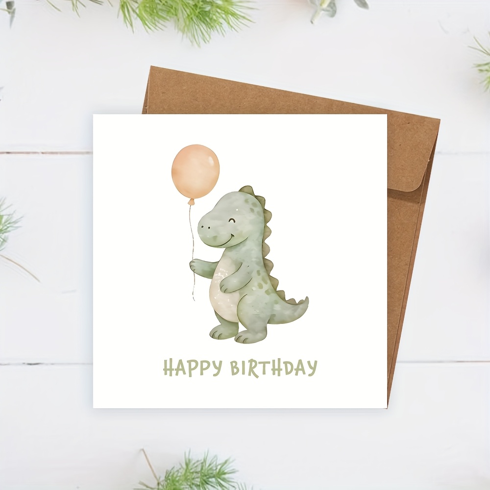 A Birthday Card Featuring Green Dinosaur For A 30th Celebration, Perfect For , With Unique Birthday Greetings And