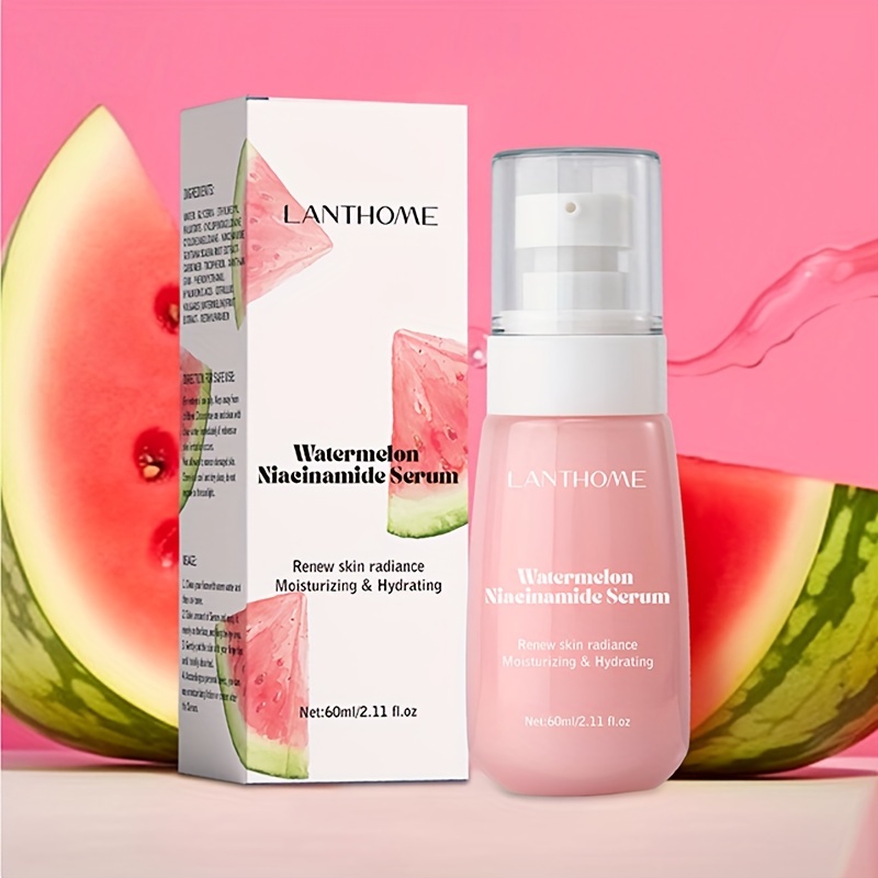 

Watermelon Makeup Primer Cream- Watermelon Niacinamide Hydrating Serum With Hyaluronic Acid, Vitamin E - Lightweight Facial Serum & Priming Liquid Highlighter (60ml)