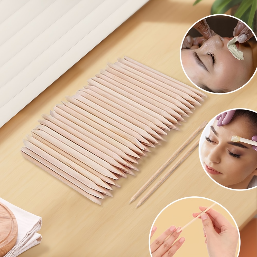 

Wooden Wax Stick Mini Waxing Stick For Lips, Nose And Eyebrows, Wooden Craft Small Wax Applicator, Facial Hair Removal Wax Scraper For Home Spa Use To