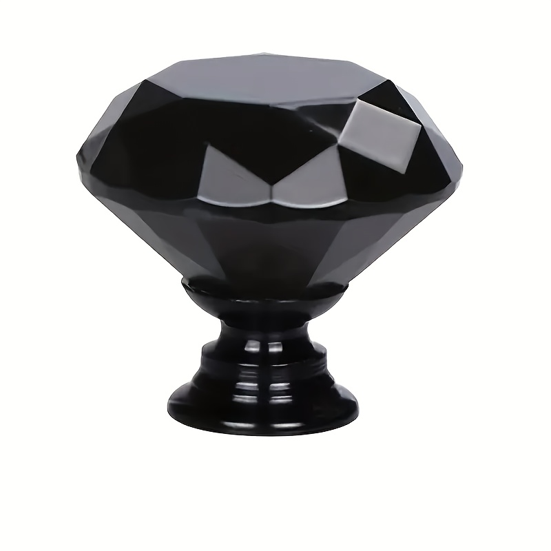 E-shop 6/9 Stück Schwarz Diamant Schwarzer Hintergrund Kristallgriffe, Möbelgriffe, Hardwaregriffe, Schranktüren, Kleiderschranktüren, Weinschrantüren,