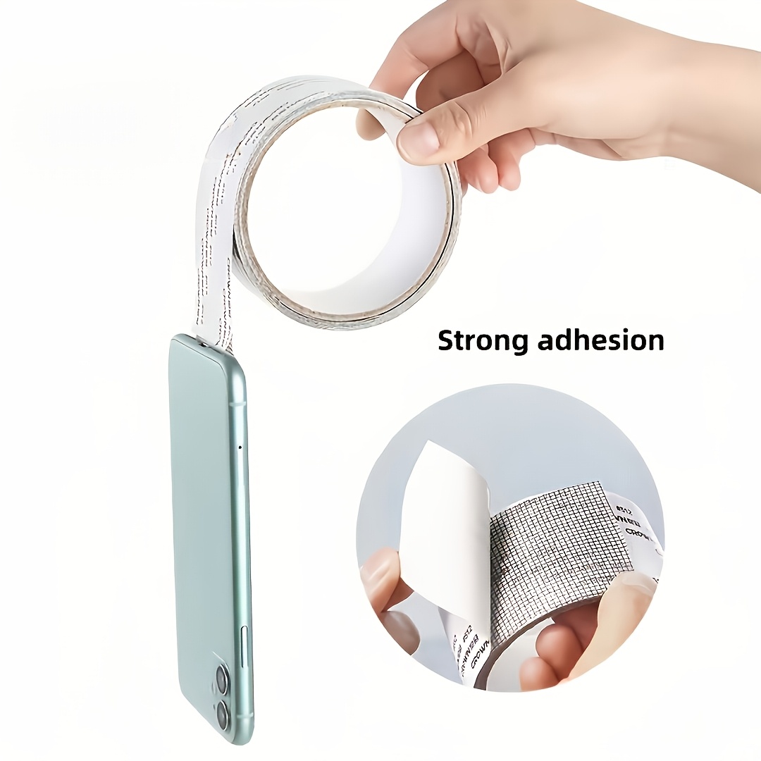 TEMU 4 Rolls Of Self-adhesive Window Screen Repair Tape, Summer Heavy-duty Waterproof Insect Net Repair, Clear Mesh Design, Strong Adhesive Suitable