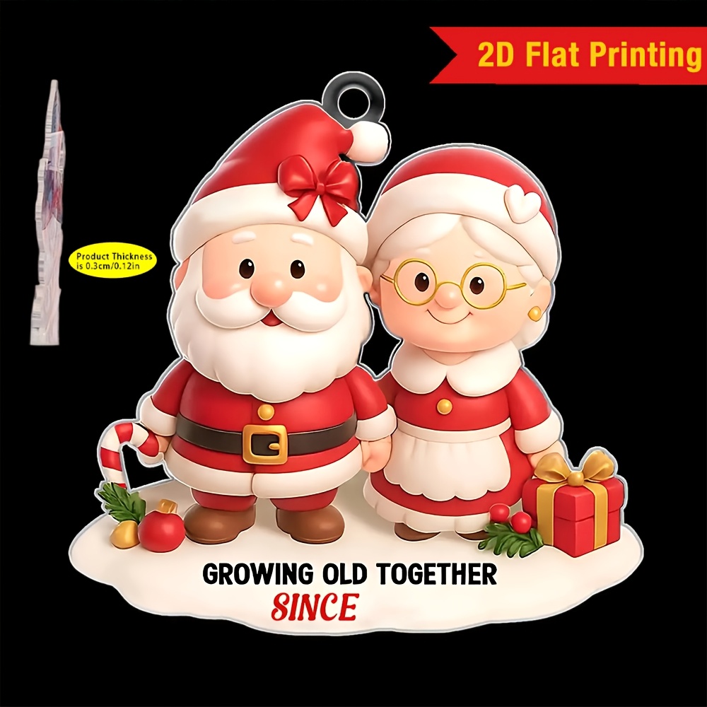 TEMU 2d Flat - A Personalized Christmas Gift For Couples Featuring A "growing Old " Theme, A Custom , Anniversaries, Gifts For Parents, And Gifts For