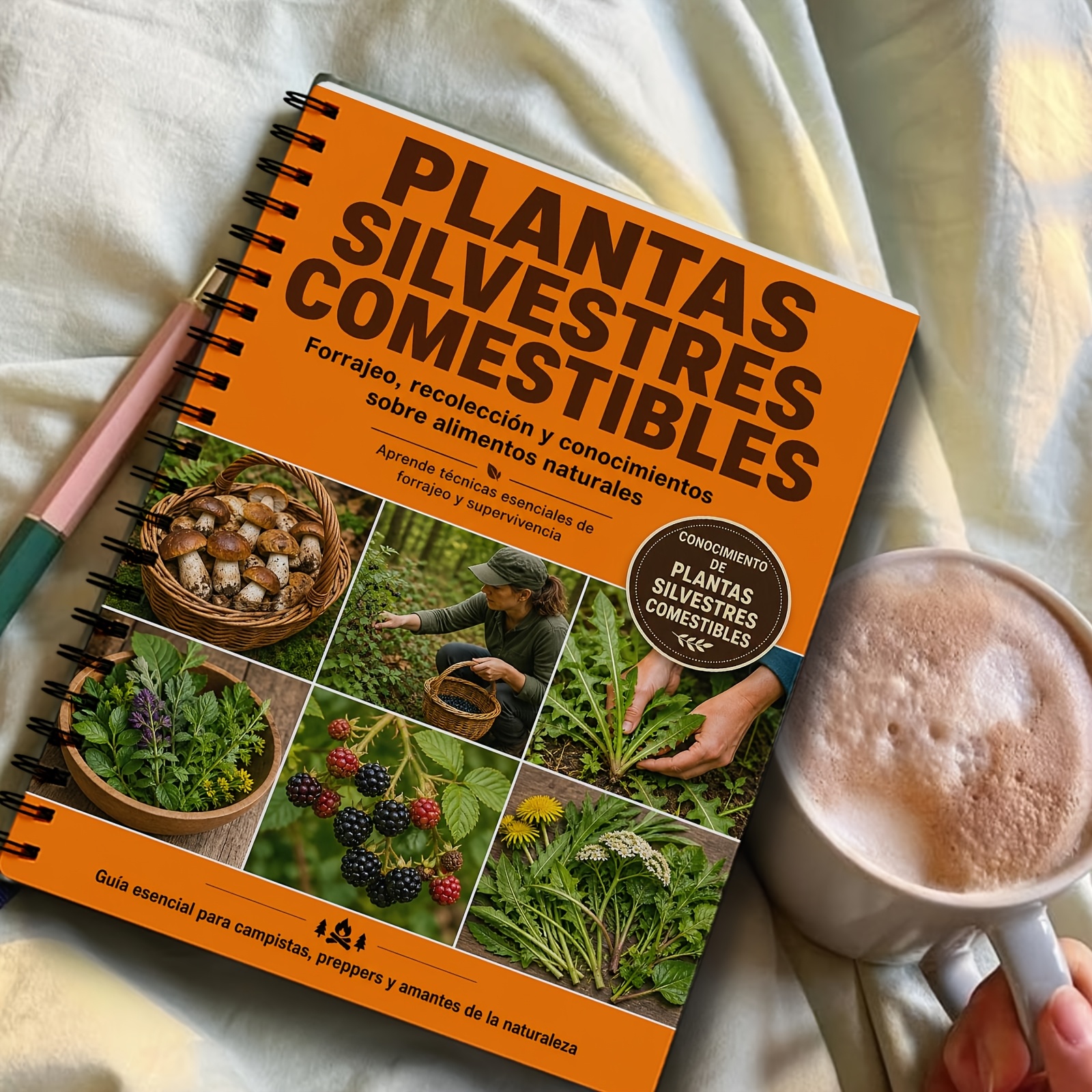 TEMU Cuaderno de Investigación de Plantas Comestibles Edición Española | Registro de Colección, Hierbas , Frutas y Rastreador de , Clasificación