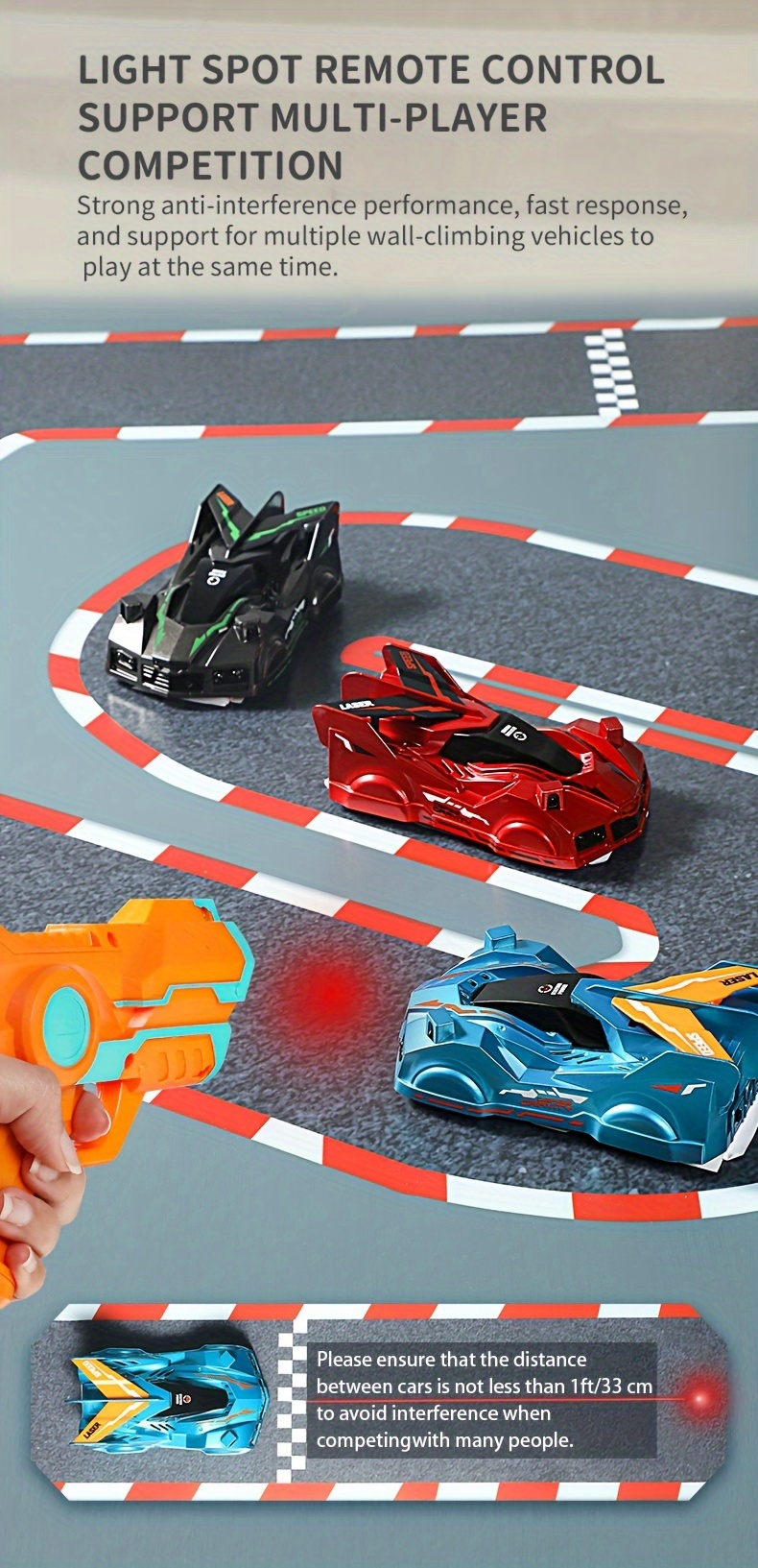 air racing wall climbing rc car infrared ray tracking guided rechargable christmas toys birthday gifts for boys girls kids new stunt toys christmas halloween thanksgiving gifts details 6